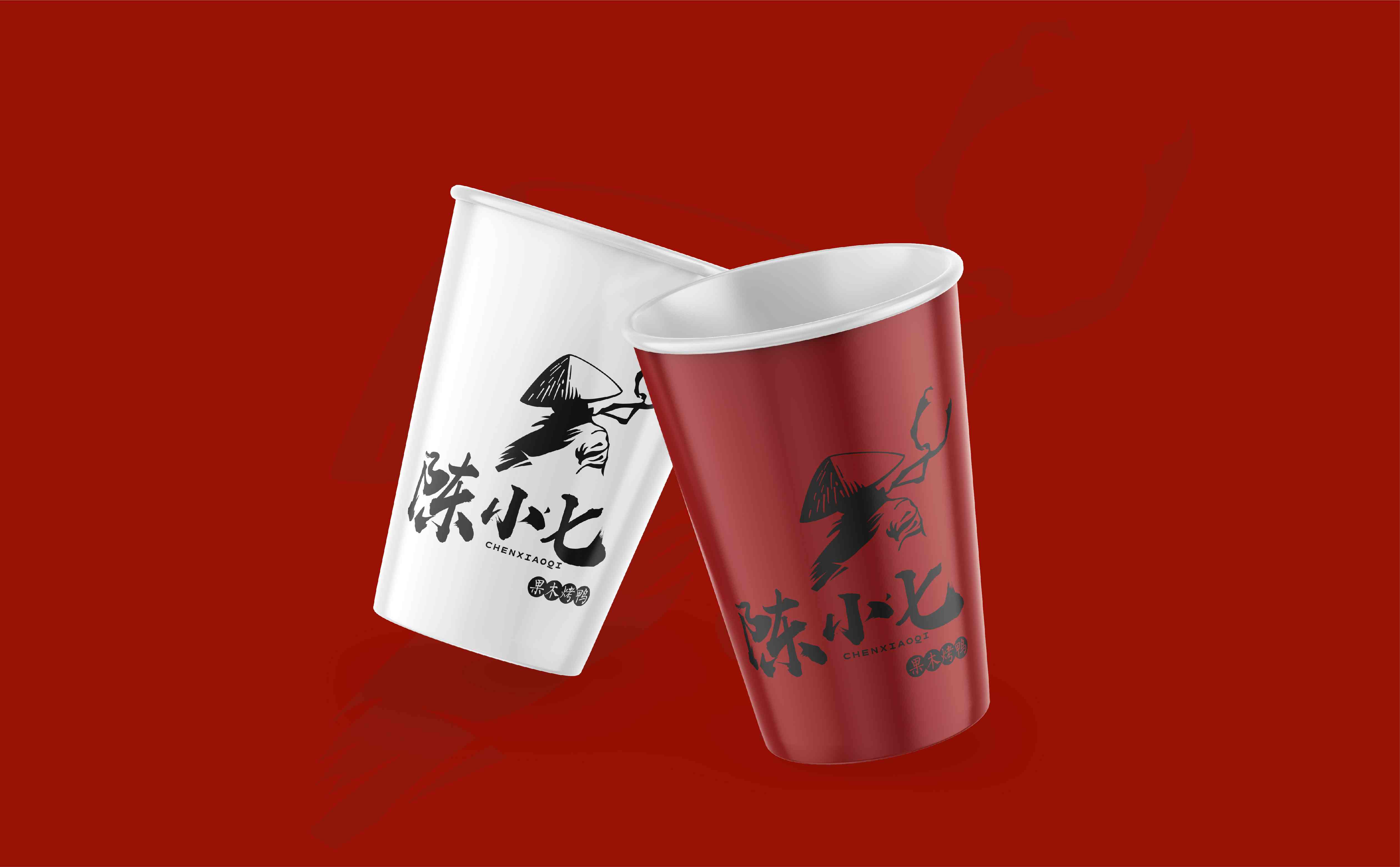 陈小七江湖烤鸭logo/门头/整体形象设计(图9)
