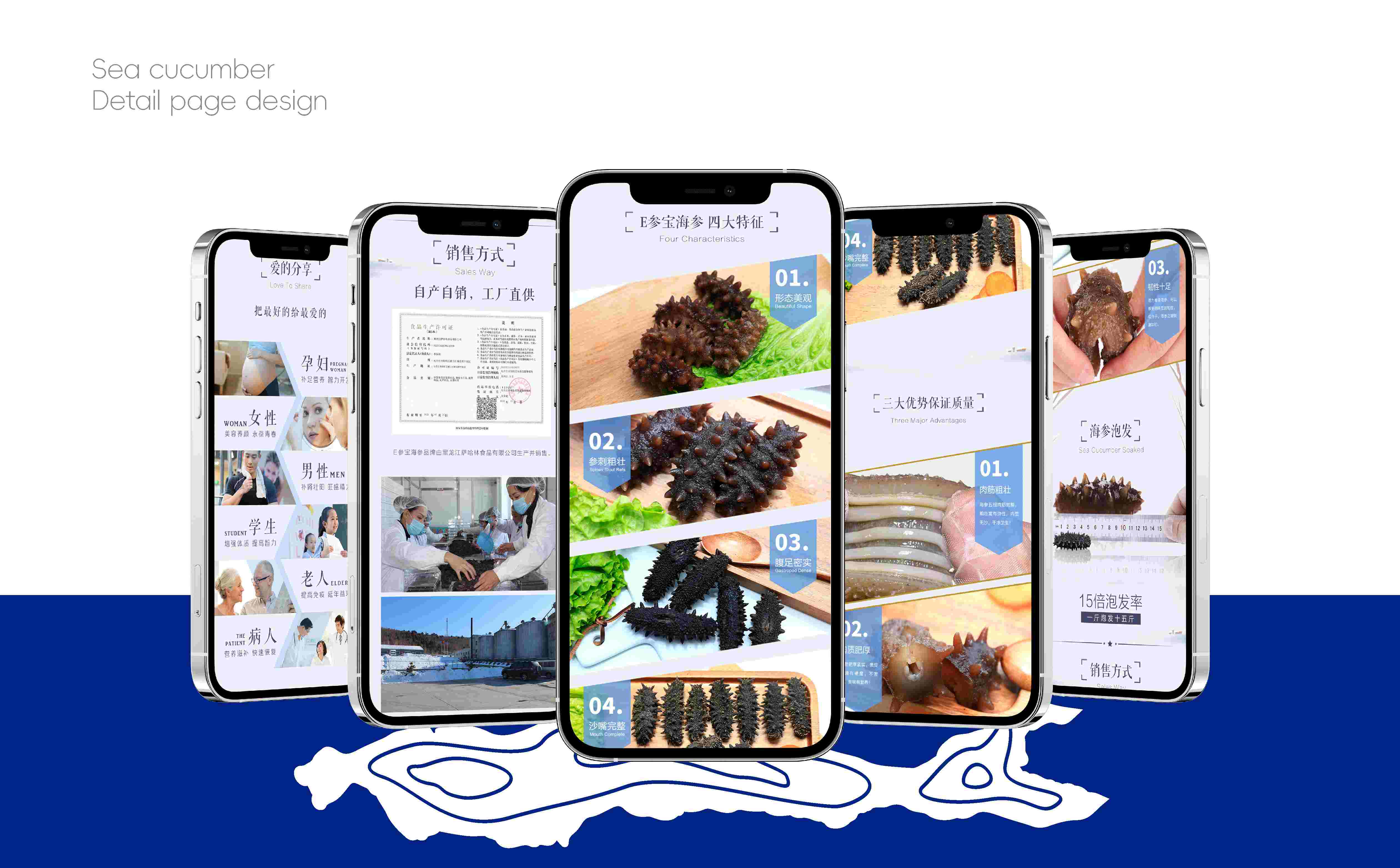 海参品牌形象设计,海参产品详情页设计,海参品牌线上设计,海参产品长图设计(图8) 海参品牌形象设计,海参产品详情页设计,海参品牌线上设计,海参产品长图设计(图8)
