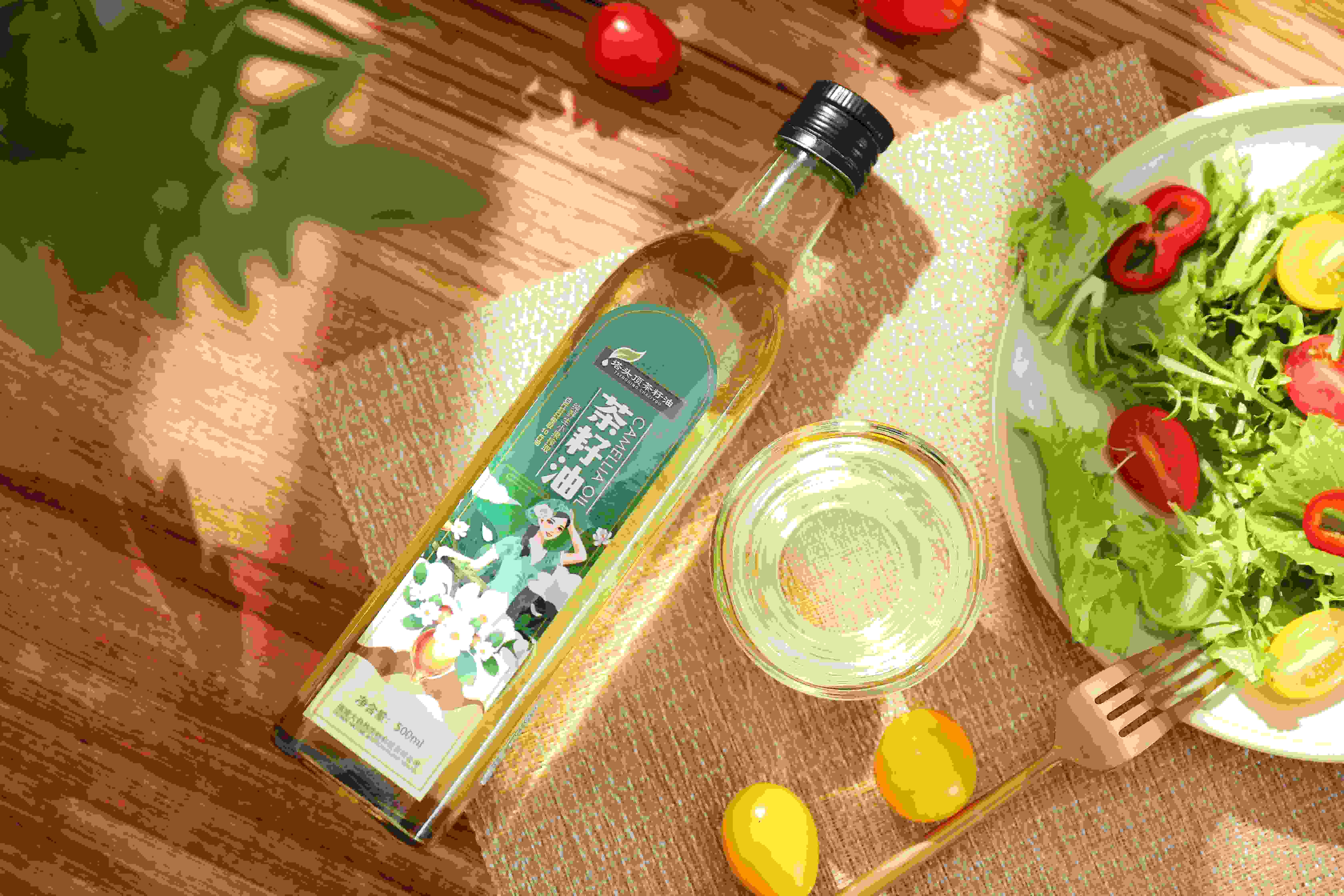 山茶油图片拍摄,山茶油详情页设计,食用油广告拍摄,食用油详情页,食用油线上设计(图2)